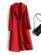 Women's Reversible Wool Coat – Single-Button Winter Coat