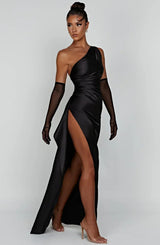 Satin Evening Dress for Women - Elegant Formal Wear for Special Occasions