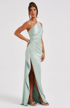 Satin Evening Dress for Women - Elegant Formal Wear for Special Occasions