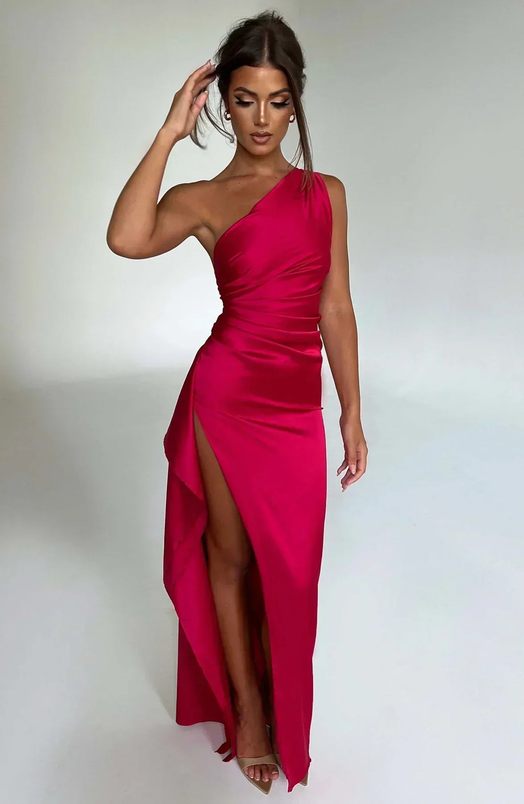 Satin Evening Dress for Women - Elegant Formal Wear for Special Occasions
