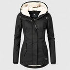 Women's Hooded Everyday Jacket – Office & Casual – Black