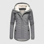 Women's Hooded Everyday Jacket – Office & Casual – Grey