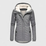 Women's Hooded Everyday Jacket – Office & Casual – Grey