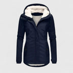 Women's Hooded Everyday Jacket – Office & Casual – Navy Blue