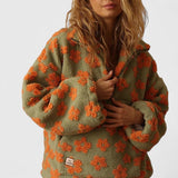 Women's Bold Floral Knit Jumper – Loose Fit