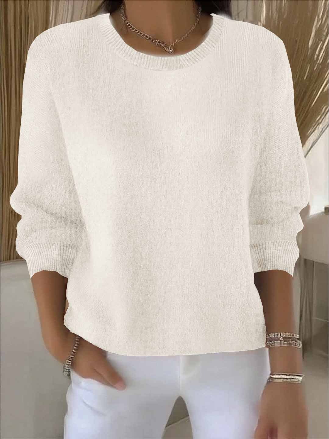 Women's Soft Knit Jumper – Everyday Layering – Apricot