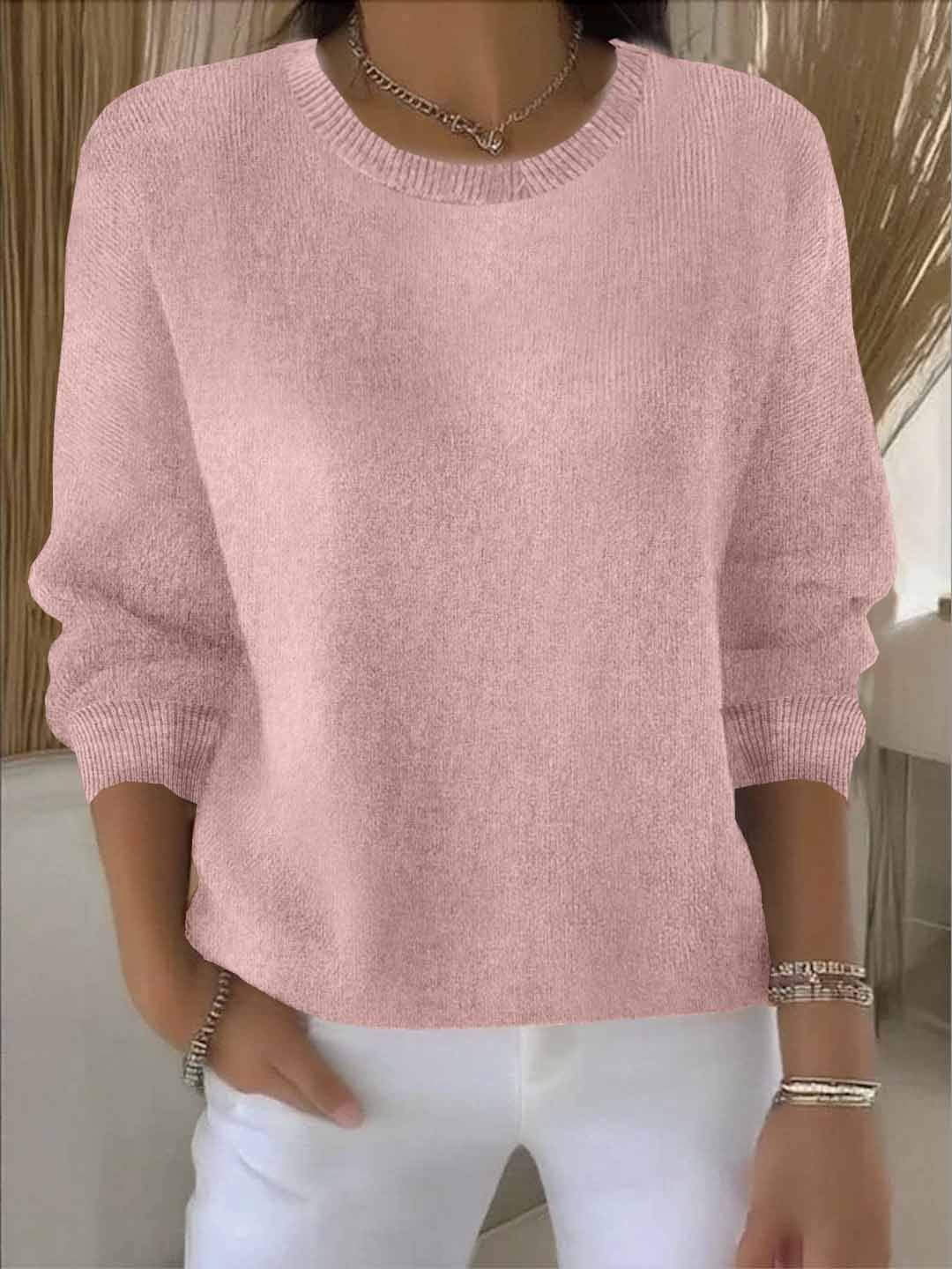 Women's Soft Knit Jumper – Everyday Layering – Pink