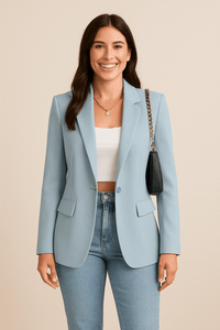 Women's Tailored Blazer Jacket - Chic Streetwear Style for Casual or Professional Wear