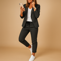 Women's Tailored Blazer and Pants Set | Professional Office Wear | Versatile Work or Event Outfit
