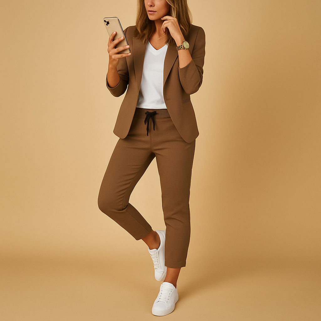 Women's Tailored Blazer and Pants Set | Professional Office Wear | Versatile Work or Event Outfit