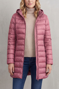 Women's Ultra-Lightweight Hooded Down Jacket – Pink