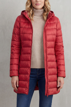 Women's Ultra-Lightweight Hooded Down Jacket – Hot Pink