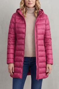 Women's Ultra-Lightweight Hooded Down Jacket – Fuchsia
