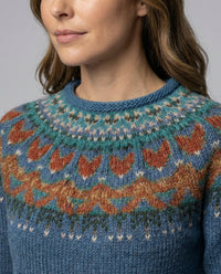 Women's Icelandic Pattern Knit Jumper – Relaxed Fit