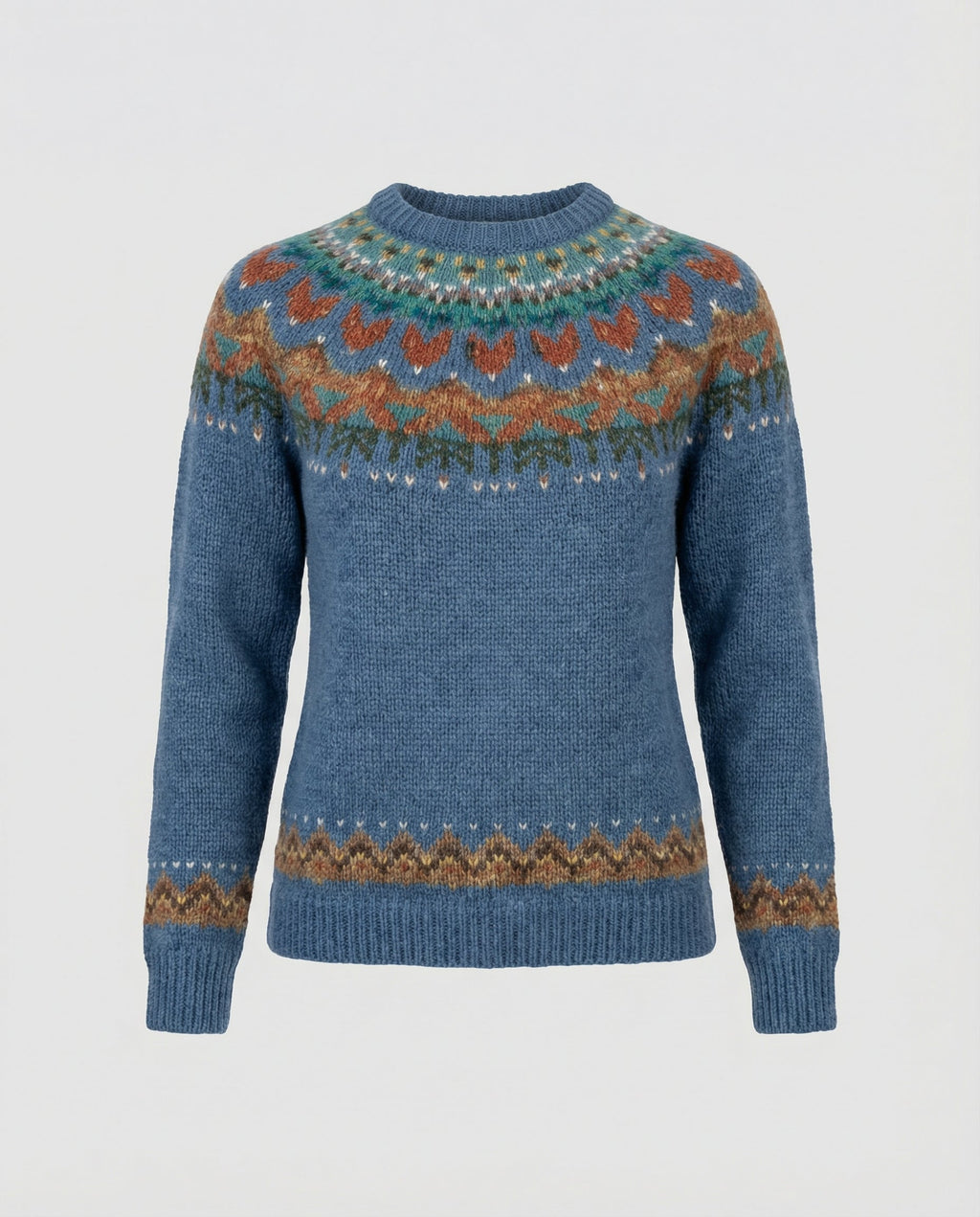 Women's Icelandic Pattern Knit Jumper – Relaxed Fit