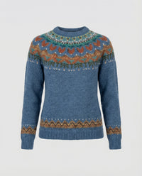 Women's Icelandic Pattern Knit Jumper – Relaxed Fit