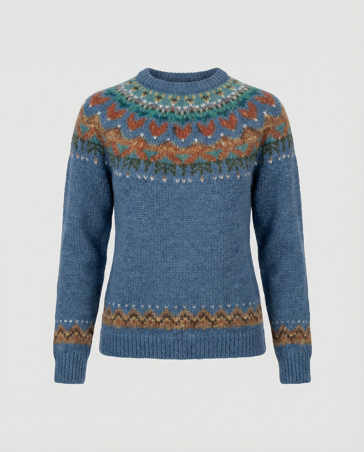 Women's Icelandic Pattern Knit Jumper – Relaxed Fit