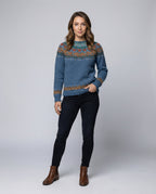 Women's Icelandic Pattern Knit Jumper – Relaxed Fit