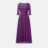Women's White Chiffon Midi Dress - Elegant Casual Wear for Special Occasions