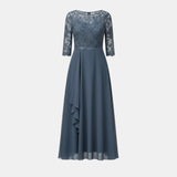 Women's White Chiffon Midi Dress - Elegant Casual Wear for Special Occasions