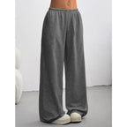 Wide Leg Jogger Trousers for Women - Soft Fabric Casual Pants for Everyday Wear