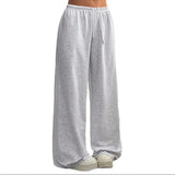 Wide Leg Jogger Trousers for Women - Soft Fabric Casual Pants for Everyday Wear
