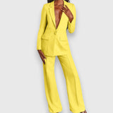 Women's Loungewear Set – Soft Home Wear – Yellow