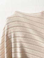 Women's Apricot Ribbed Lounge Set with Wide-Leg Trousers
