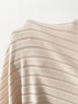 Women's Apricot Ribbed Lounge Set with Wide-Leg Trousers