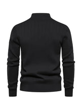 Men's Quarter-Zip Stand Collar Jumper