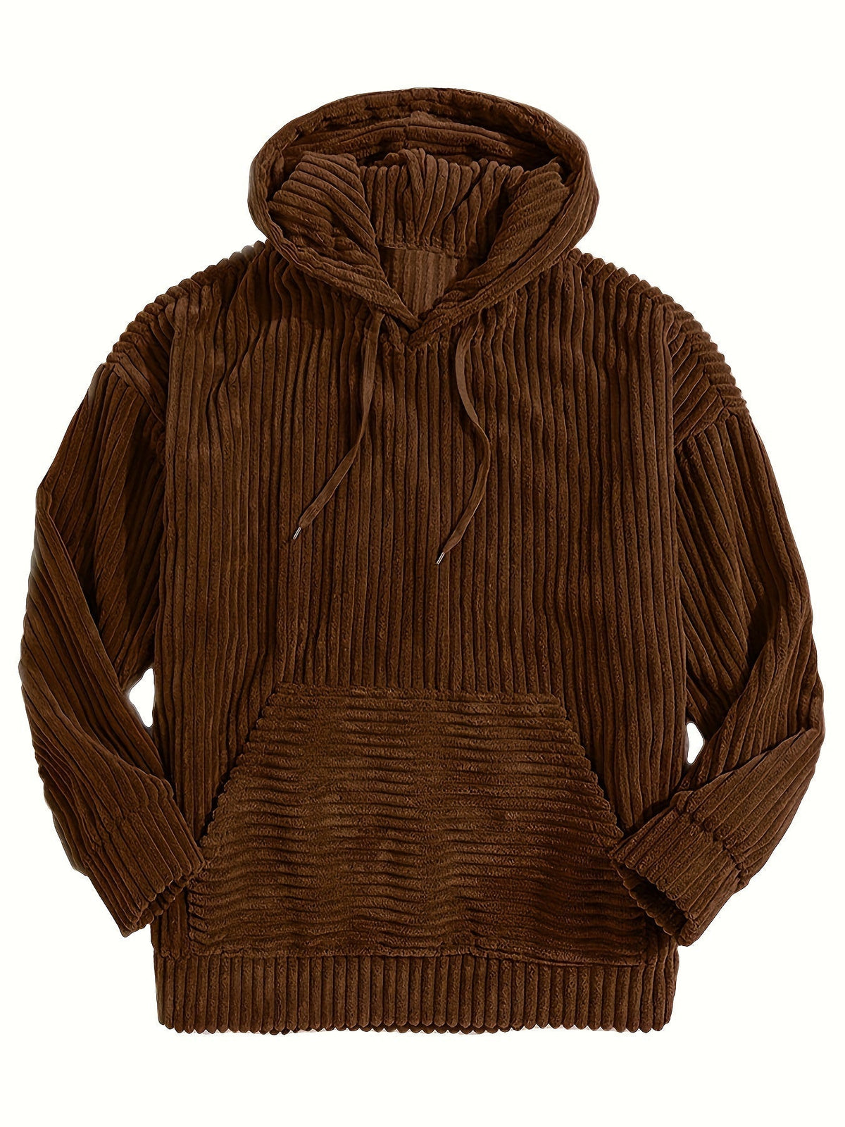 Unisex Ribbed Pullover Hoodie – Relaxed Fit