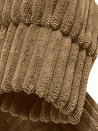 Unisex Ribbed Pullover Hoodie – Relaxed Fit