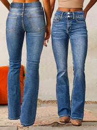 Women's Classic Flared Jeans – Stretch Denim