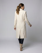 Women's Double-Breasted Winter Coat – Office & Casual