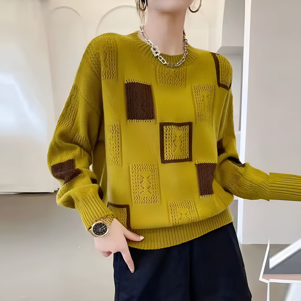 Women's Soft Minimalist Jumper – Yellow