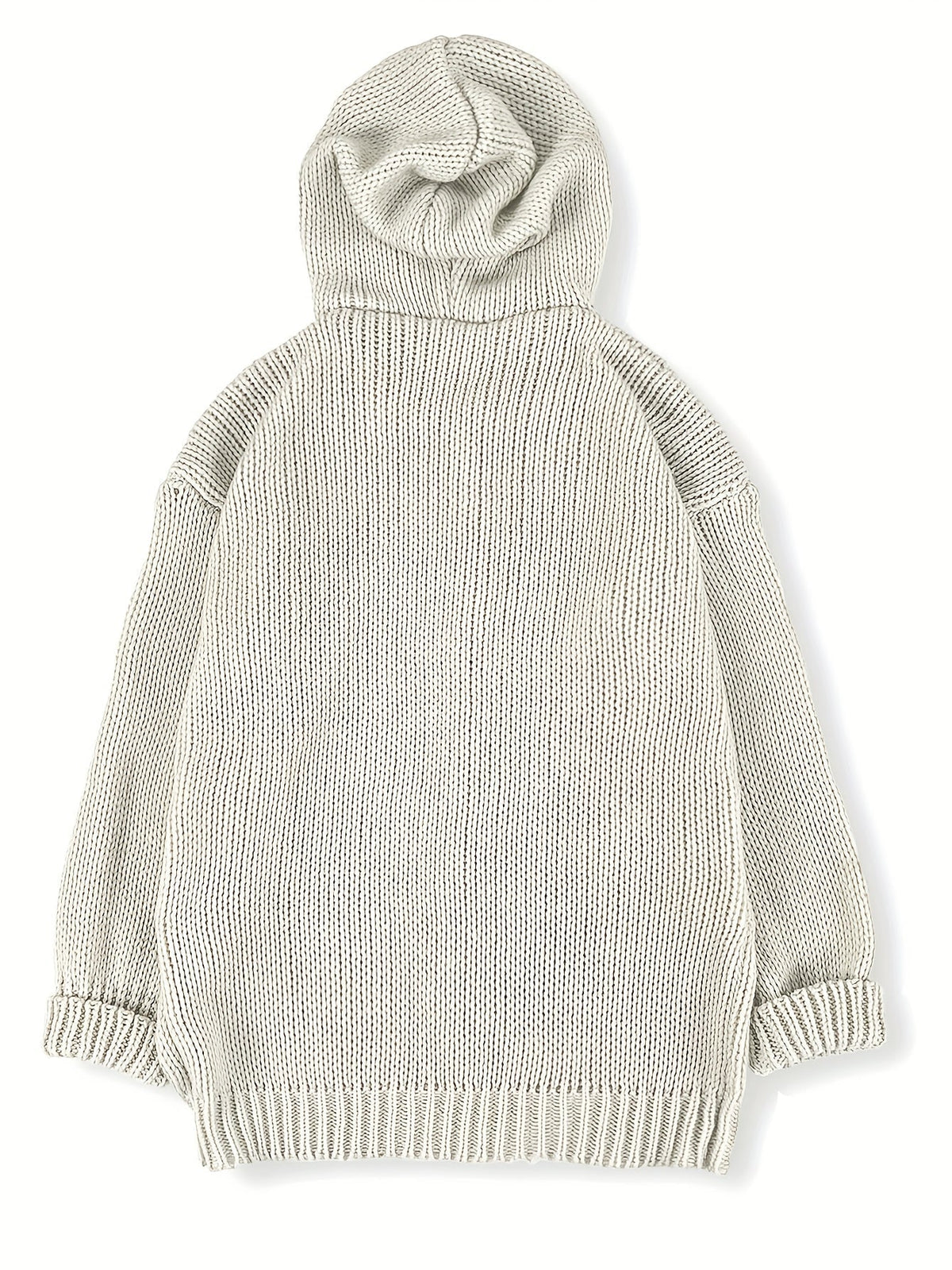 Women's Chunky Hooded Cardigan with Sheep Design