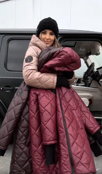 Women's Long Quilted Down Puffer Jacket with Hood
