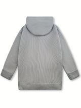 Women's Chunky Hooded Cardigan with Sheep Design