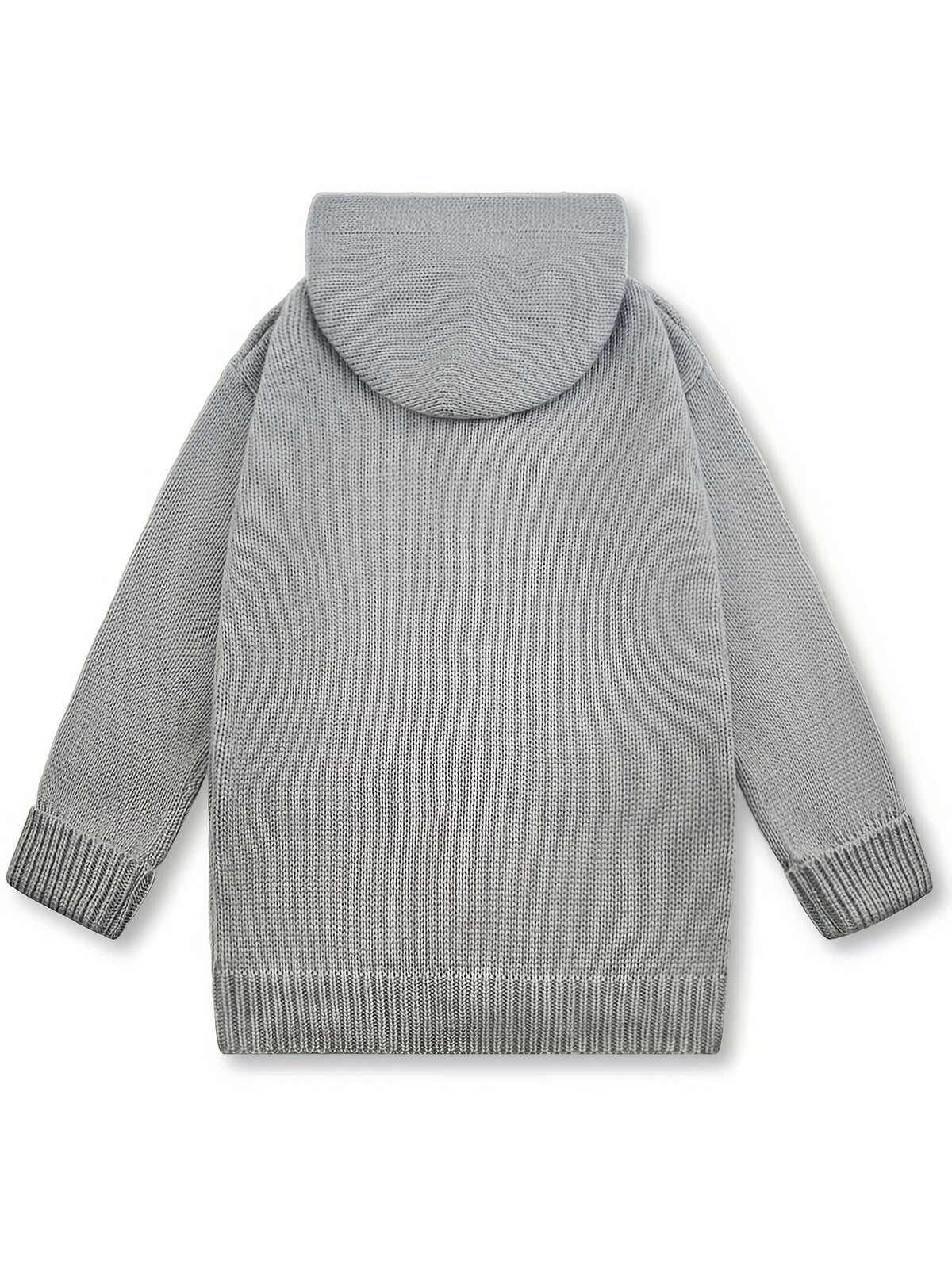Women's Chunky Hooded Cardigan with Sheep Design