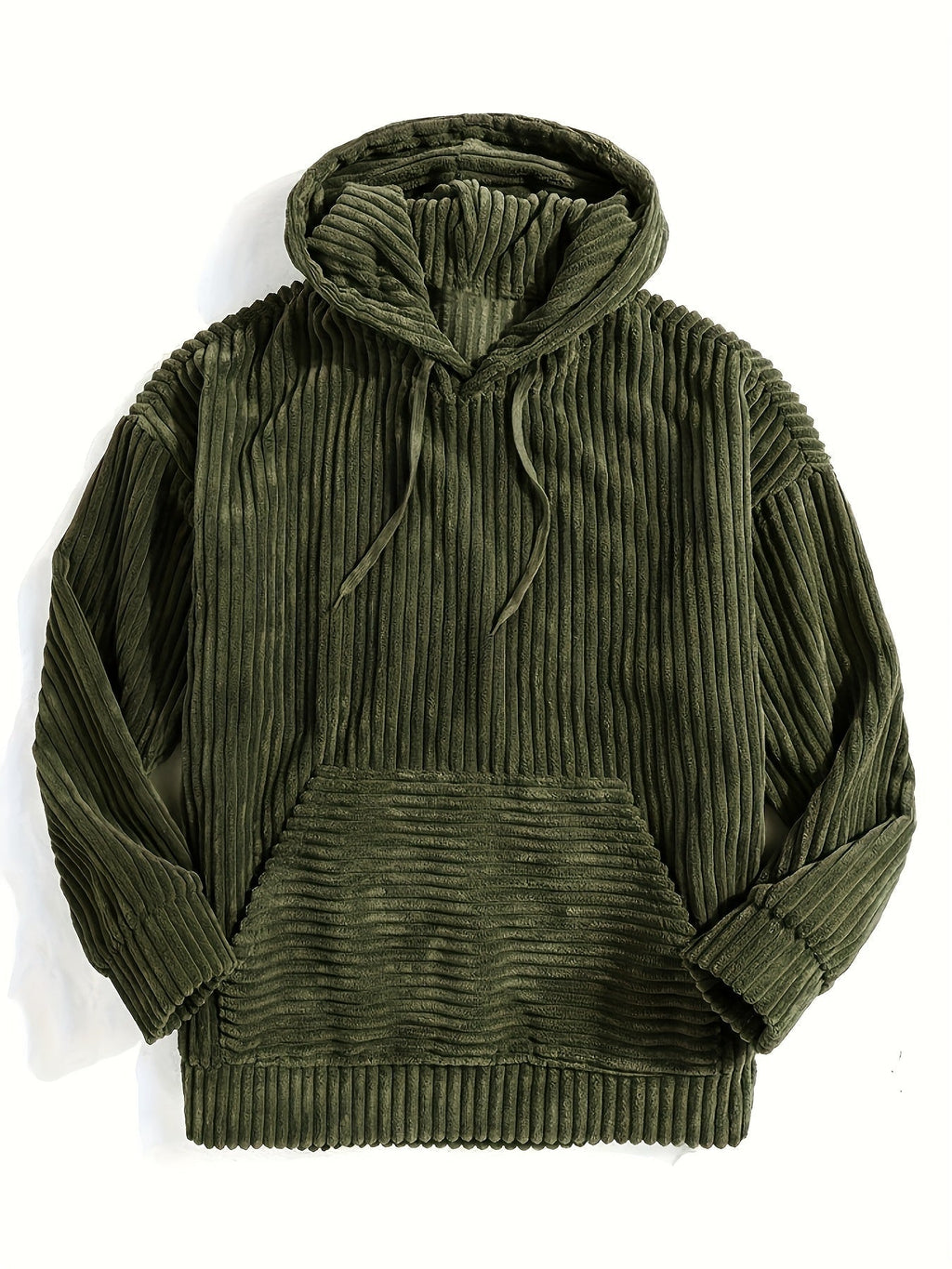 Unisex Ribbed Pullover Hoodie – Relaxed Fit
