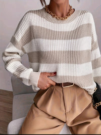 Women's Relaxed Striped Jumper – Drop Shoulder