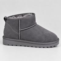 Women’s Suede Ankle Boots with Warm Fur Lining – Winter Fashion, Casual Wear