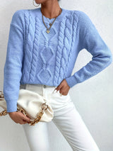 Women's Chunky Cable Knit Jumper – Drop Shoulder