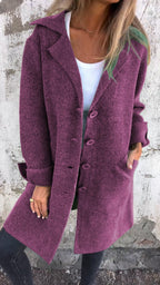 Women's Lapel Collar Button Blazer