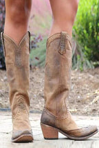 Women's Western Cowboy Boots – Everyday Comfort – Yellow