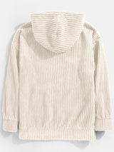 Unisex Ribbed Pullover Hoodie – Relaxed Fit