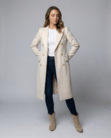 Women's Double-Breasted Winter Coat – Office & Casual