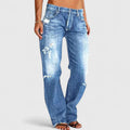 Women's Wide-Leg Stretch Jeans – Blue