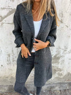 Women's Lapel Collar Button Blazer
