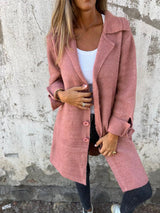 Women's Lapel Collar Button Blazer